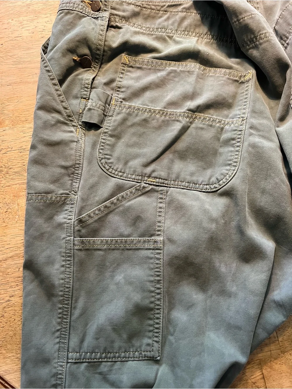 Garden Favorite Carhartt Olive Green Loose-Fit Canvas Carpenter Overalls